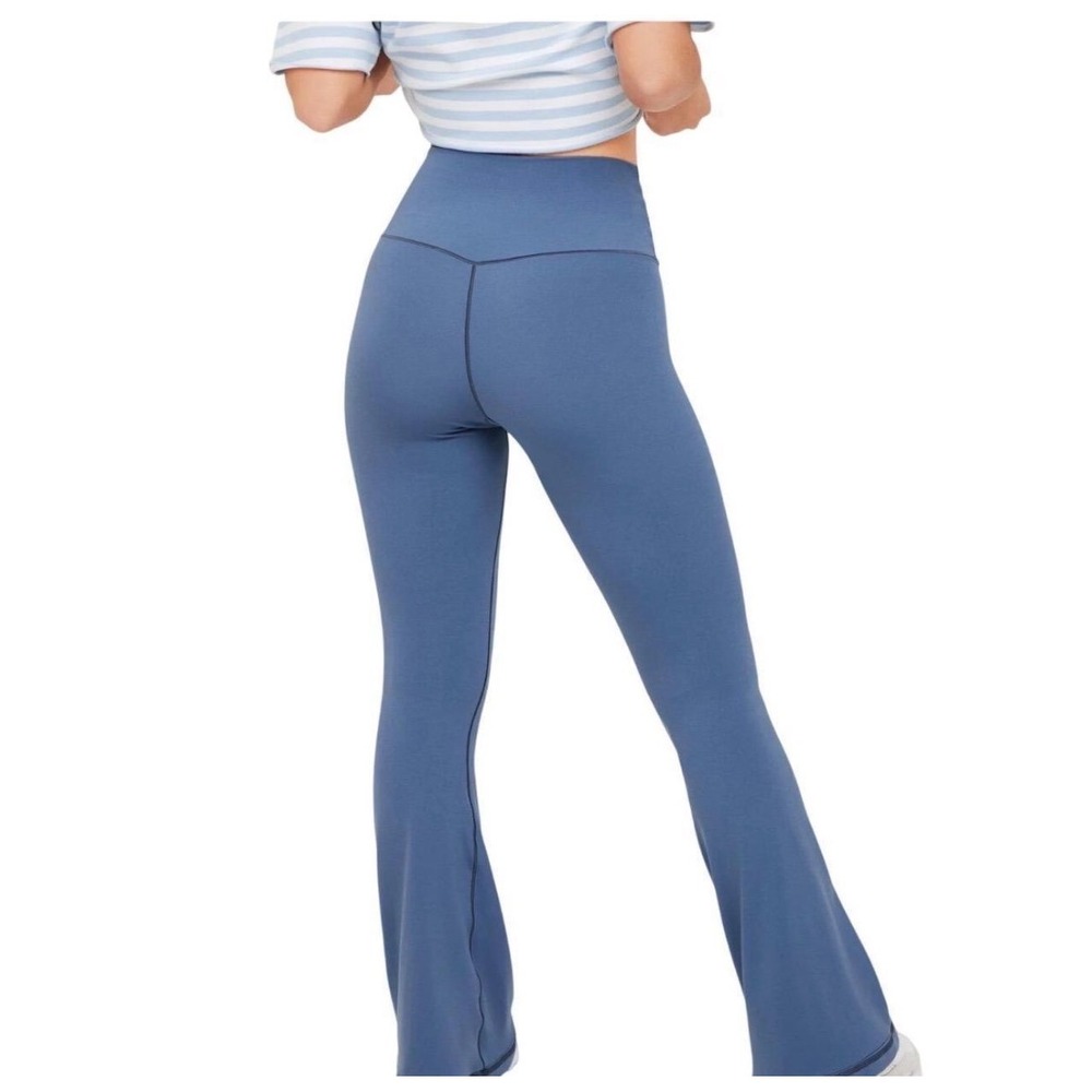 OFFLINE by Aerie Real Me Crossover High Waisted Flare Leggings Blue Small